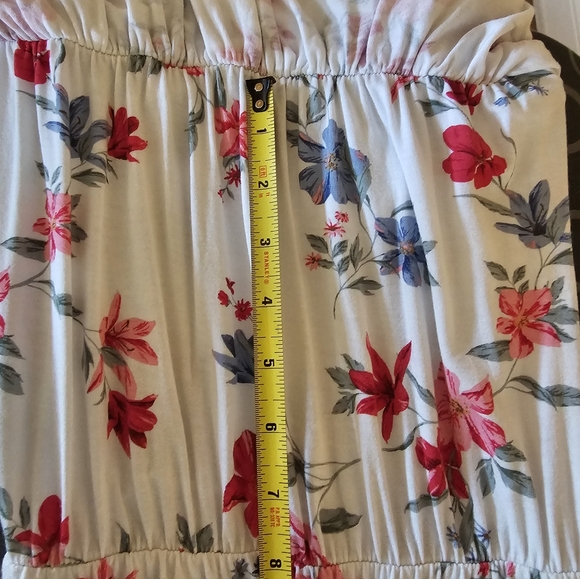 Floral Off the Shoulder Black Maxi Dress - Picture 14 of 16